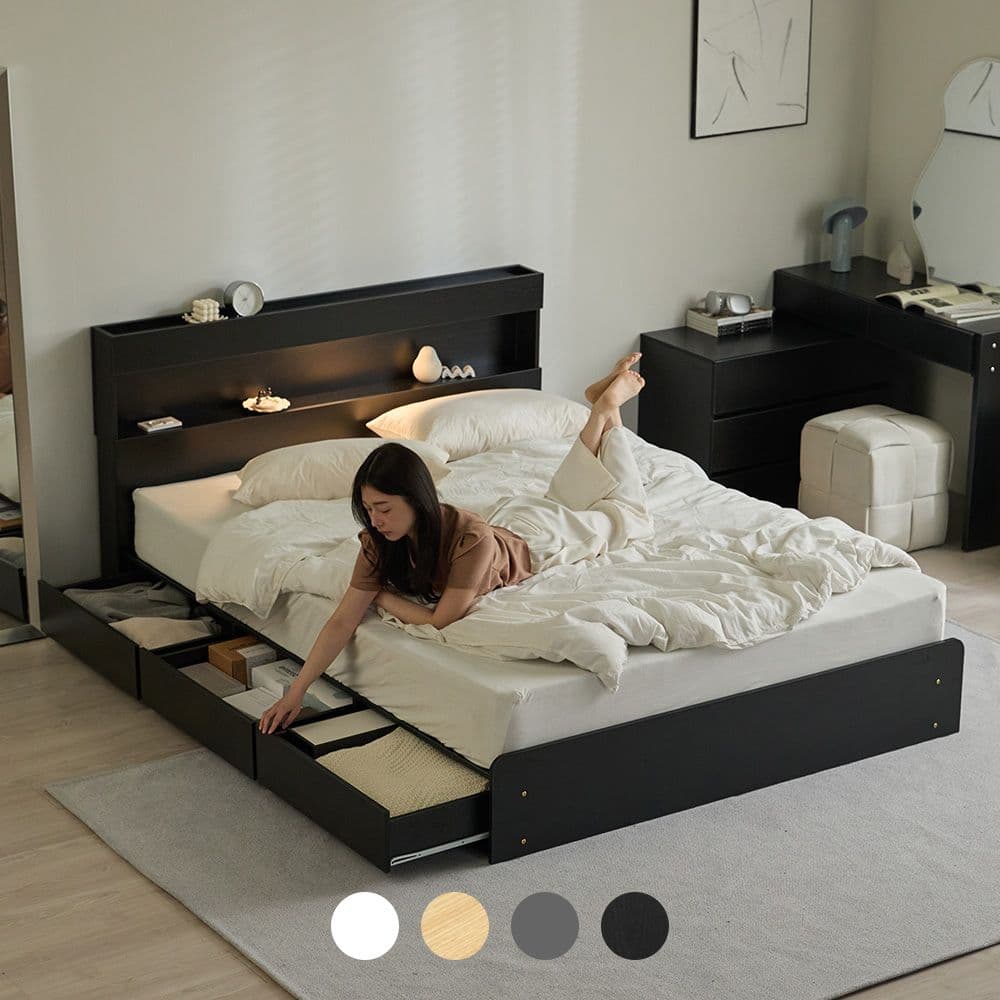 캐더린 LED 수납침대 슈퍼싱글(SS)/퀸(Q) 가격 추적 리샘 캐더린 LED 수납침대 슈퍼싱글(SS)/퀸(Q) - 최저가 159,000원 (20% 할인)